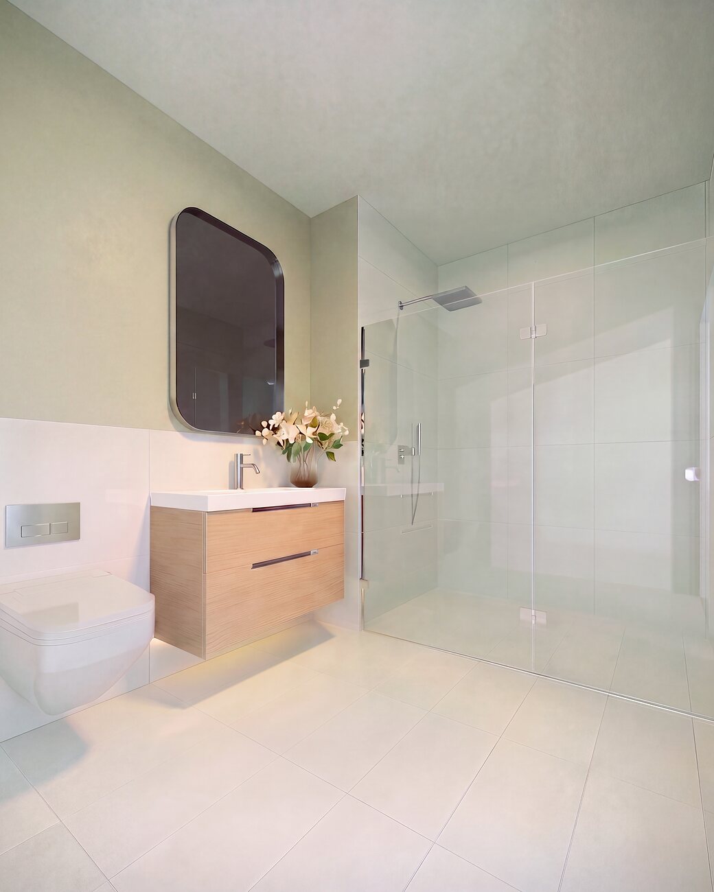 Visualisierung Badezimmer im Neubau